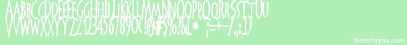 FrankendorkTall Font – White Fonts on Green Background