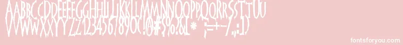 FrankendorkTall Font – White Fonts on Pink Background