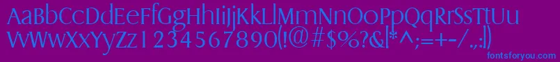 GriffonlightRegular Font – Blue Fonts on Purple Background