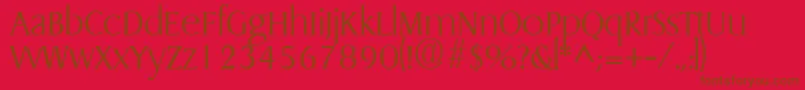 Police GriffonlightRegular – polices brunes sur fond rouge
