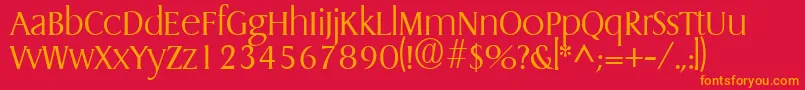 GriffonlightRegular Font – Orange Fonts on Red Background