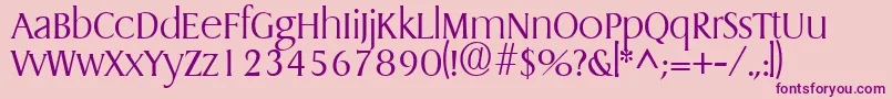 GriffonlightRegular Font – Purple Fonts on Pink Background