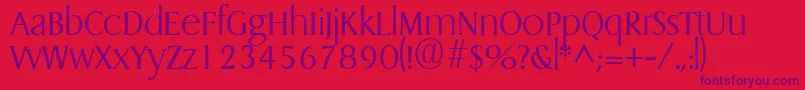 GriffonlightRegular-fontti – violetit fontit punaisella taustalla
