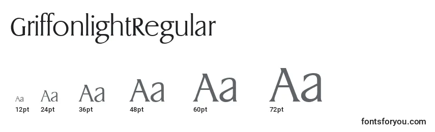 GriffonlightRegular Font Sizes
