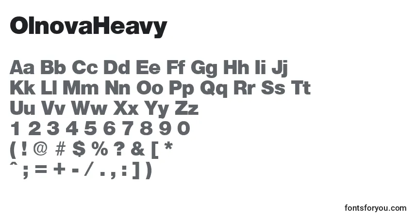 OlnovaHeavy Font – alphabet, numbers, special characters