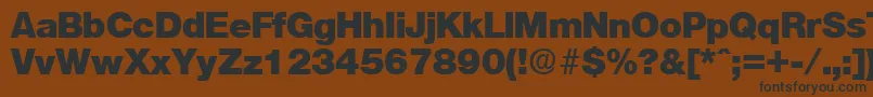 OlnovaHeavy Font – Black Fonts on Brown Background