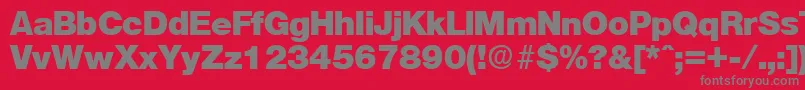OlnovaHeavy-Schriftart – Graue Schriften auf rotem Hintergrund