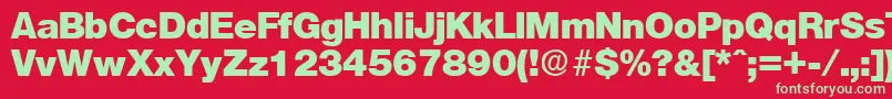 OlnovaHeavy Font – Green Fonts on Red Background