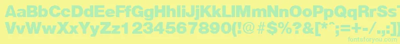 OlnovaHeavy Font – Green Fonts on Yellow Background