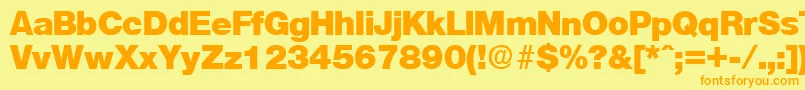 OlnovaHeavy Font – Orange Fonts on Yellow Background