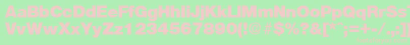 OlnovaHeavy Font – Pink Fonts on Green Background