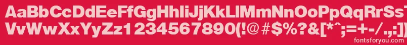 OlnovaHeavy Font – Pink Fonts on Red Background