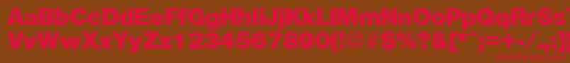 OlnovaHeavy Font – Red Fonts on Brown Background