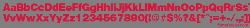 OlnovaHeavy-Schriftart – Rote Schriften auf grauem Hintergrund