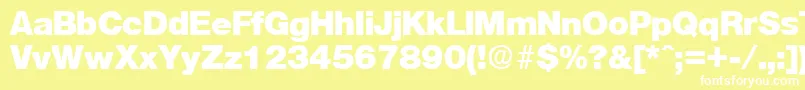 OlnovaHeavy Font – White Fonts on Yellow Background