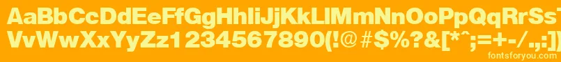 OlnovaHeavy Font – Yellow Fonts on Orange Background