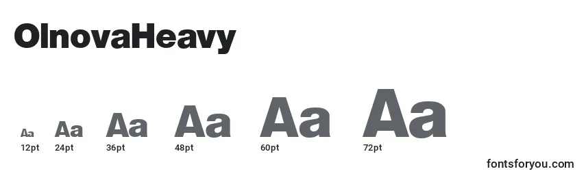 OlnovaHeavy font sizes