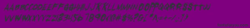 Rkillci-fontti – mustat fontit violetilla taustalla