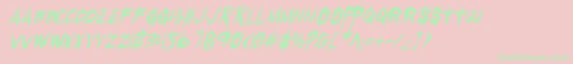 Rkillci Font – Green Fonts on Pink Background