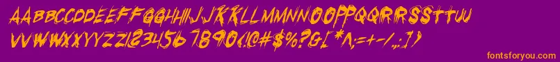 Rkillci Font – Orange Fonts on Purple Background
