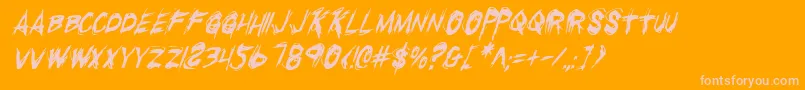 Rkillci Font – Pink Fonts on Orange Background