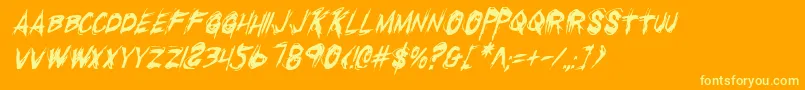 fuente Rkillci – Fuentes Amarillas Sobre Fondo Naranja