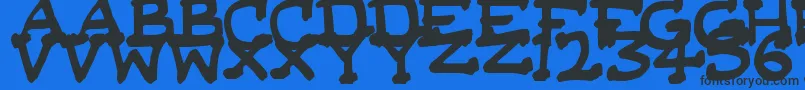 Czcionka DaSerifKid – czarne czcionki na niebieskim tle