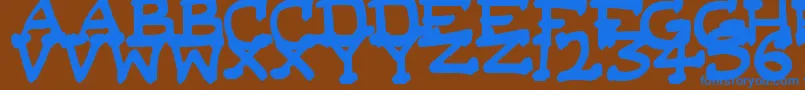 DaSerifKid Font – Blue Fonts on Brown Background