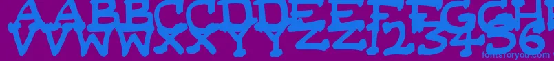 DaSerifKid Font – Blue Fonts on Purple Background