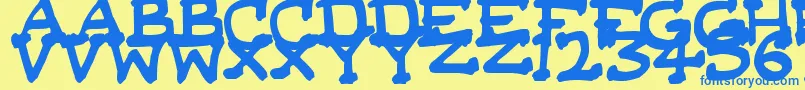 DaSerifKid Font – Blue Fonts on Yellow Background