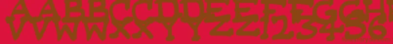 DaSerifKid Font – Brown Fonts on Red Background