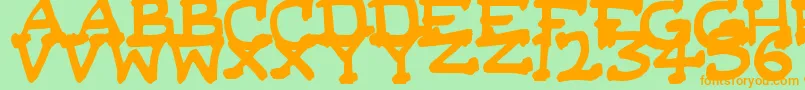 DaSerifKid Font – Orange Fonts on Green Background