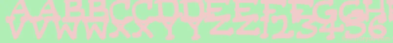 フォントDaSerifKid – 緑の背景にピンクのフォント
