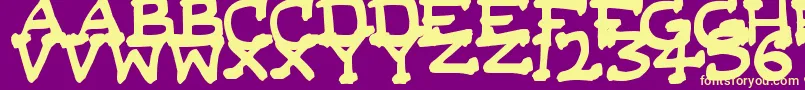 DaSerifKid Font – Yellow Fonts on Purple Background