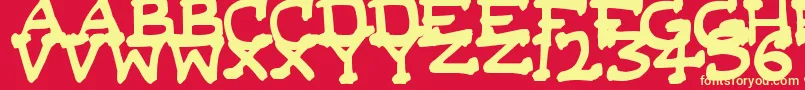 DaSerifKid Font – Yellow Fonts on Red Background