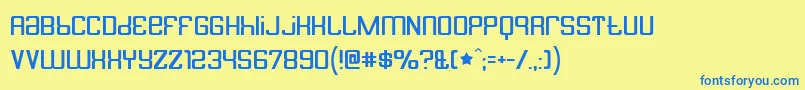 Butterbe Font – Blue Fonts on Yellow Background