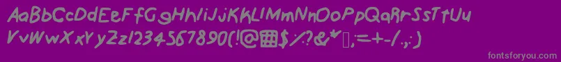 Scribz Font – Gray Fonts on Purple Background