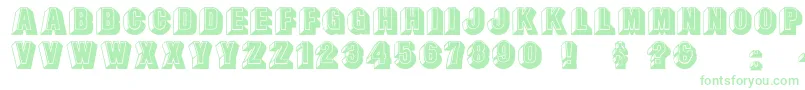 Leecaps-Schriftart – Grüne Schriften