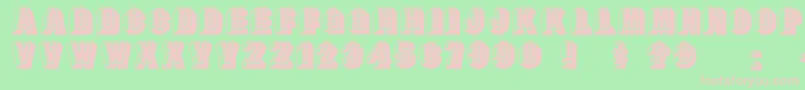 Leecaps Font – Pink Fonts on Green Background