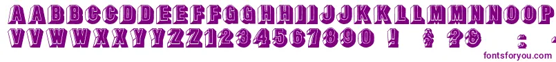 Leecaps Font – Purple Fonts on White Background