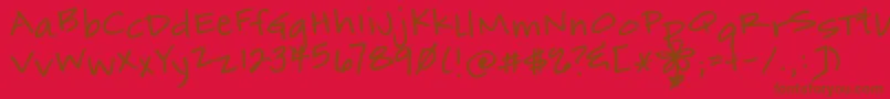 MarmaladeToast Font – Brown Fonts on Red Background