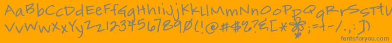 Police MarmaladeToast – polices grises sur fond orange
