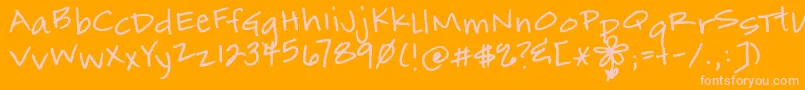 fuente MarmaladeToast – Fuentes Rosadas Sobre Fondo Naranja