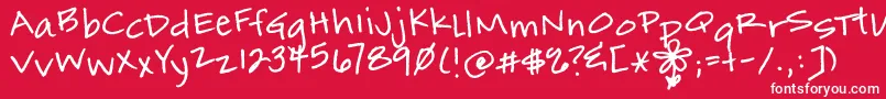 MarmaladeToast Font – White Fonts on Red Background