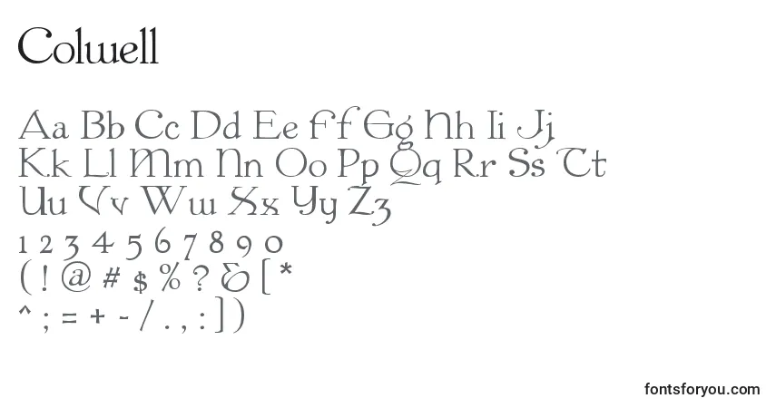 Schriftart Colwell – Alphabet, Zahlen, spezielle Symbole