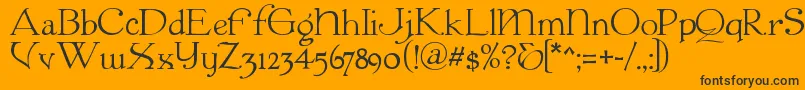 Colwell Font – Black Fonts on Orange Background