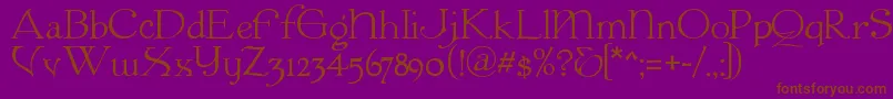 Colwell Font – Brown Fonts on Purple Background