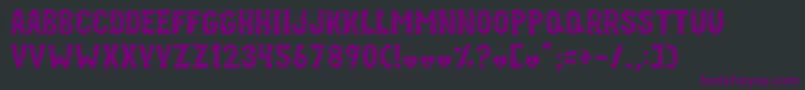 フォントPaper Hearts – 黒い背景に紫のフォント