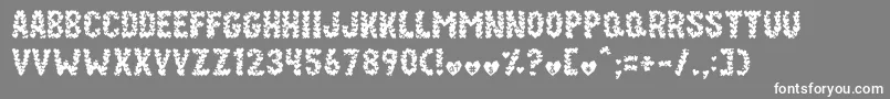 Paper Hearts Font – White Fonts on Gray Background