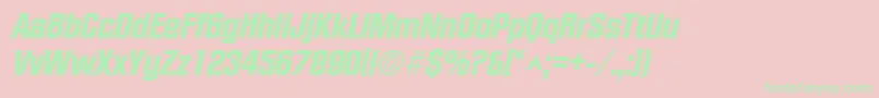 FacetheavyItalic-Schriftart – Grüne Schriften auf rosa Hintergrund